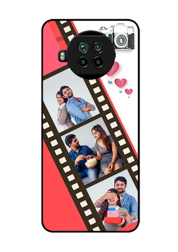 Mi 10i 5G Personalized Glass Phone Case  - 3 Image Holder with Film Reel