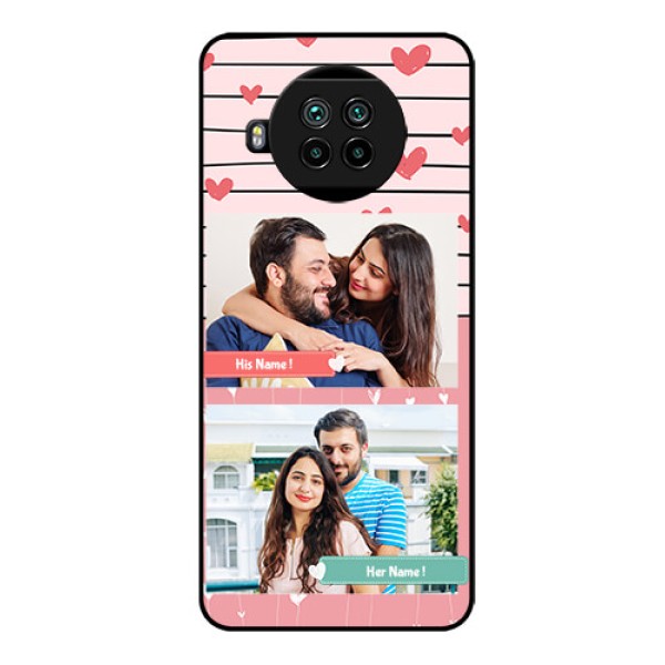 Mi 10i 5G Custom Glass Mobile Case  - Photo with Heart Design