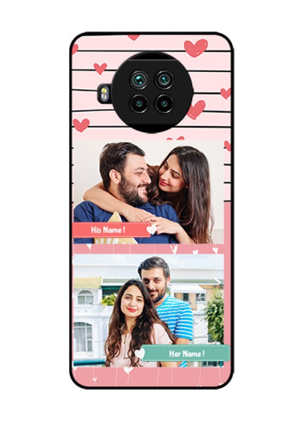 Mi 10i 5G Custom Glass Mobile Case  - Photo with Heart Design