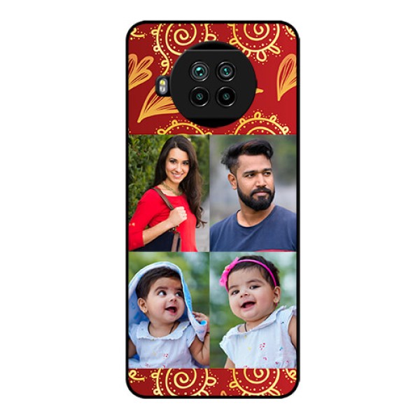 Mi 10i 5G Photo Printing on Glass Case  - 4 Image Traditional Design