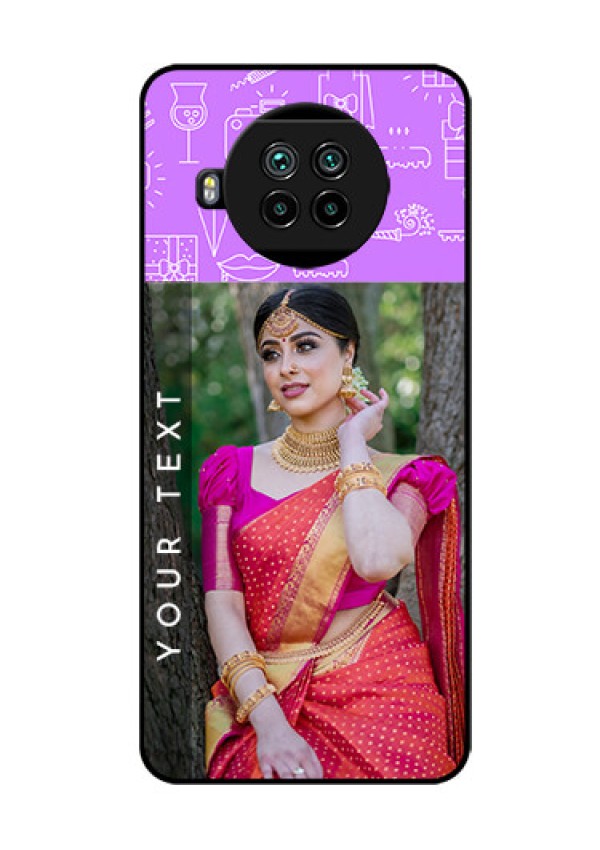 Mi 10i 5G Custom Glass Mobile Case  - Birthday Icons Design