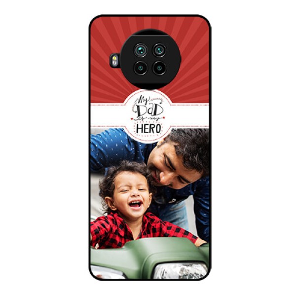 Mi 10i 5G Photo Printing on Glass Case  - My Dad Hero Design