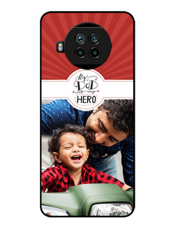 Custom Mi 10i 5G Photo Printing on Glass Case  - My Dad Hero Design