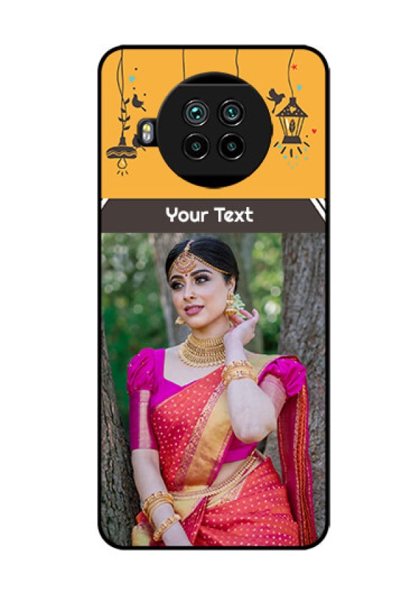 Mi 10i 5G Custom Glass Mobile Case  - with Family Picture and Icons 
