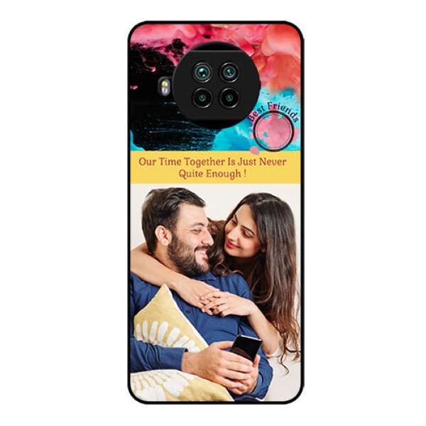 Mi 10i 5G Custom Glass Mobile Case  - Quote with Acrylic Painting Design