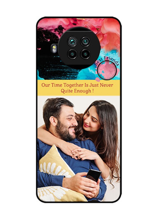 Mi 10i 5G Custom Glass Mobile Case  - Quote with Acrylic Painting Design