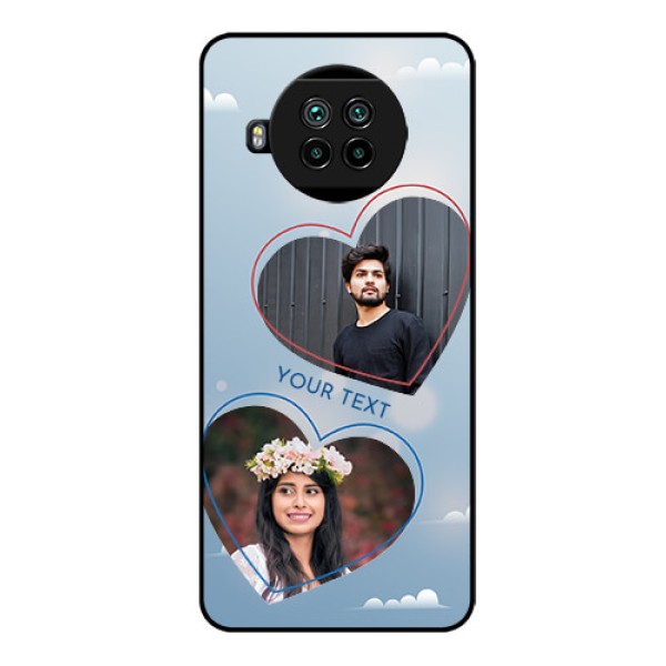 Mi 10i 5G Custom Glass Mobile Case  - Blue Color Couple Design 