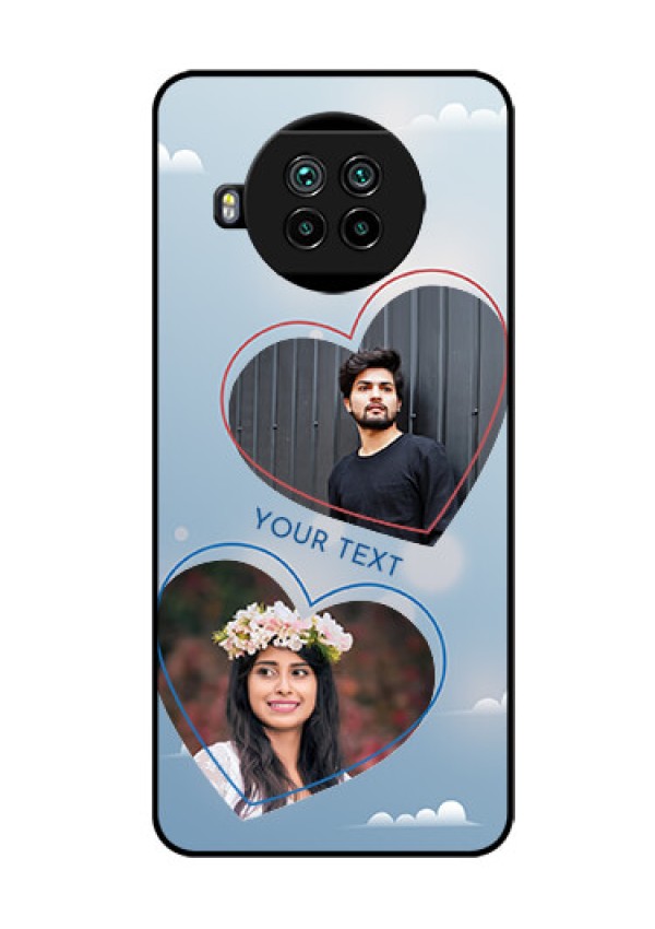 Mi 10i 5G Custom Glass Mobile Case  - Blue Color Couple Design 