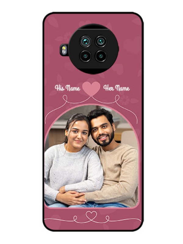 Custom Mi 10i 5G Photo Printing on Glass Case  - Love Floral Design