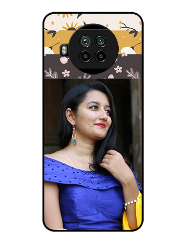 Custom Mi 10i 5G Custom Glass Phone Case  - Stylish Floral Design