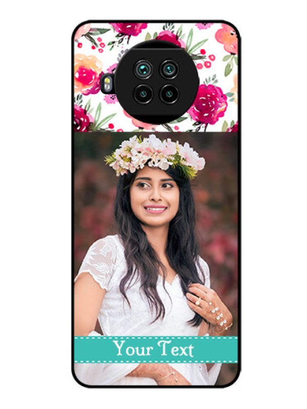 Custom Mi 10i 5G Custom Glass Phone Case  - Watercolor Floral Design