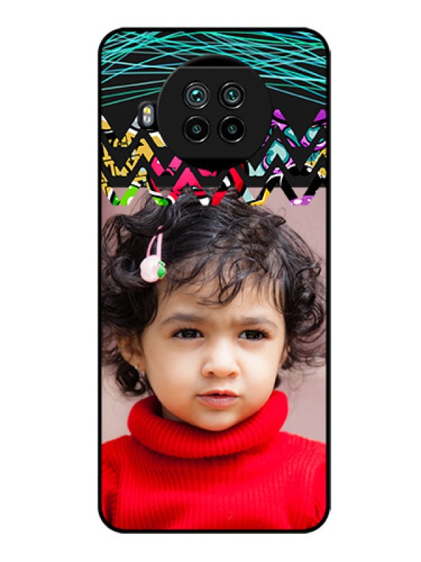 Custom Mi 10i 5G Personalized Glass Phone Case  - Neon Abstract Design