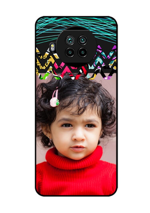 Mi 10i 5G Personalized Glass Phone Case  - Neon Abstract Design