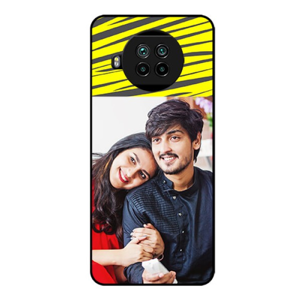 Mi 10i 5G Photo Printing on Glass Case - Yellow Abstract Design Mi 10i 5G Photo Printing on Glass Case - Yellow Abstract Design