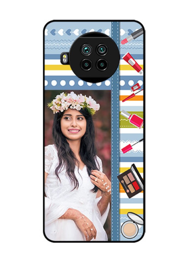 Mi 10i 5G Personalized Glass Phone Case  - Makeup Icons Design