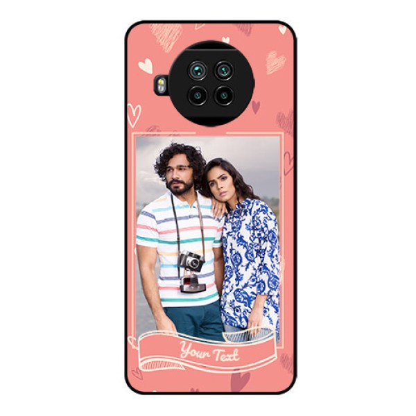 Mi 10i 5G Custom Glass Phone Case  - Love doodle art Design