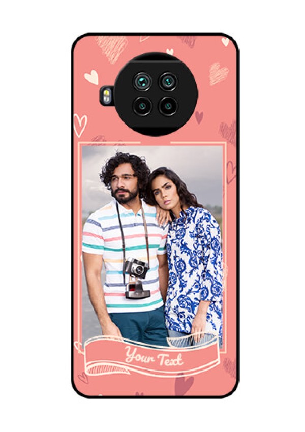 Mi 10i 5G Custom Glass Phone Case  - Love doodle art Design
