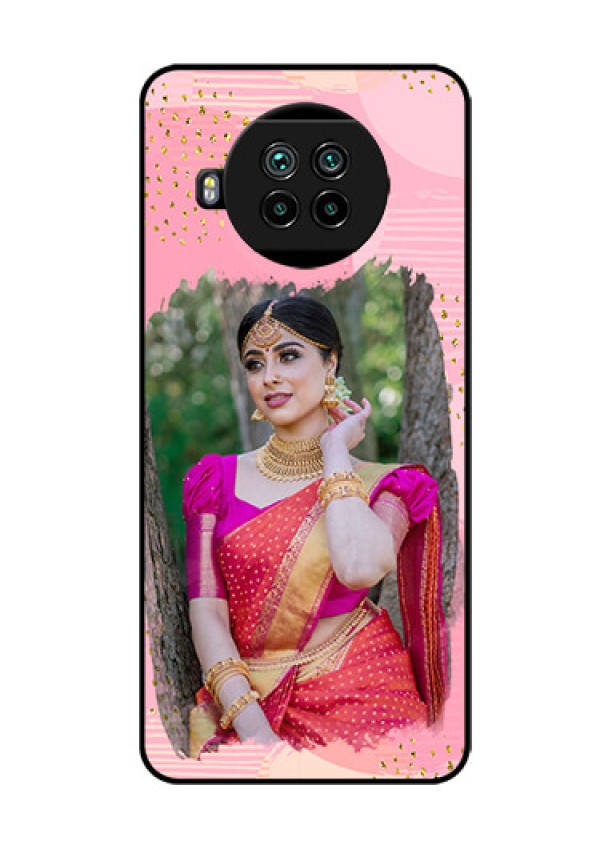 Mi 10i 5G Personalized Glass Phone Case  - Gold Glitter Splash Design