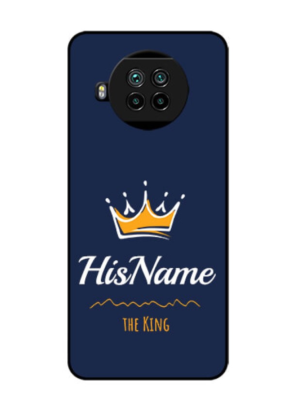 Mi 10i 5G Glass Phone Case King with Name