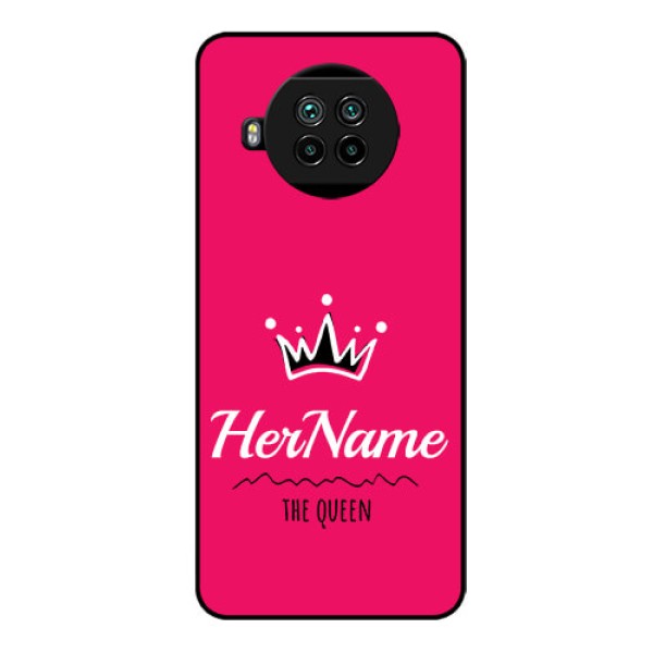 Mi 10i 5G Glass Phone Case Queen with Name Mi 10i 5G Glass Phone Case Queen with Name