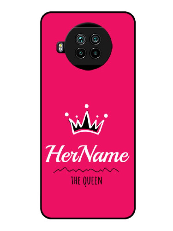 Custom Mi 10i 5G Glass Phone Case Queen with Name