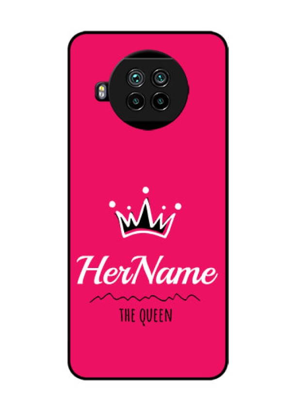 Mi 10i 5G Glass Phone Case Queen with Name