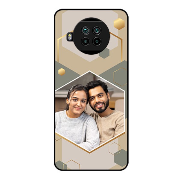 Xiaomi Mi 10I 5G Photo Printing on Glass Case - Stylish Hexagon Pattern Design