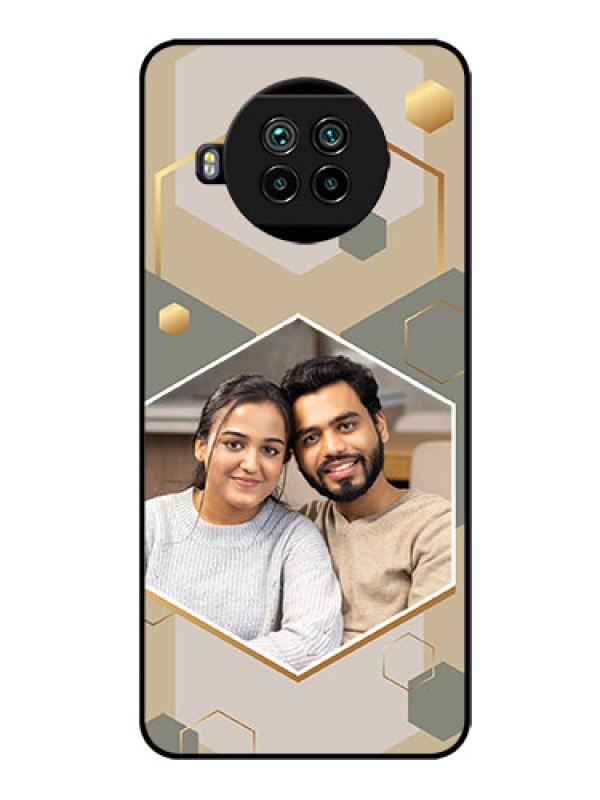 Custom Xiaomi Mi 10I 5G Photo Printing on Glass Case - Stylish Hexagon Pattern Design