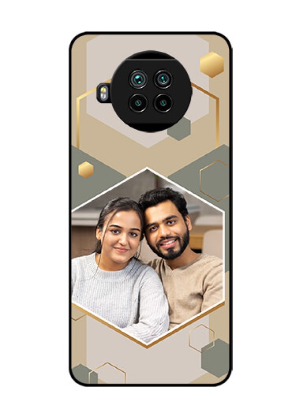 Xiaomi Mi 10I 5G Photo Printing on Glass Case - Stylish Hexagon Pattern Design
