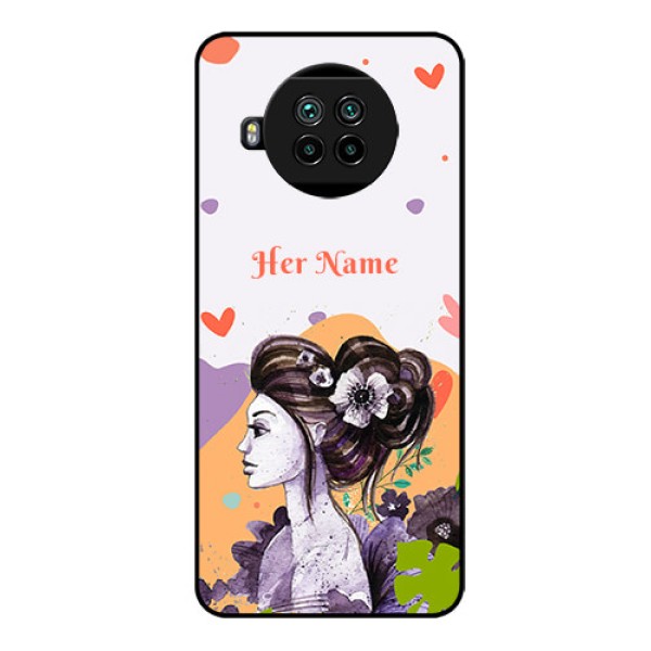 Xiaomi Mi 10I 5G Personalized Glass Phone Case - Woman And Nature Design