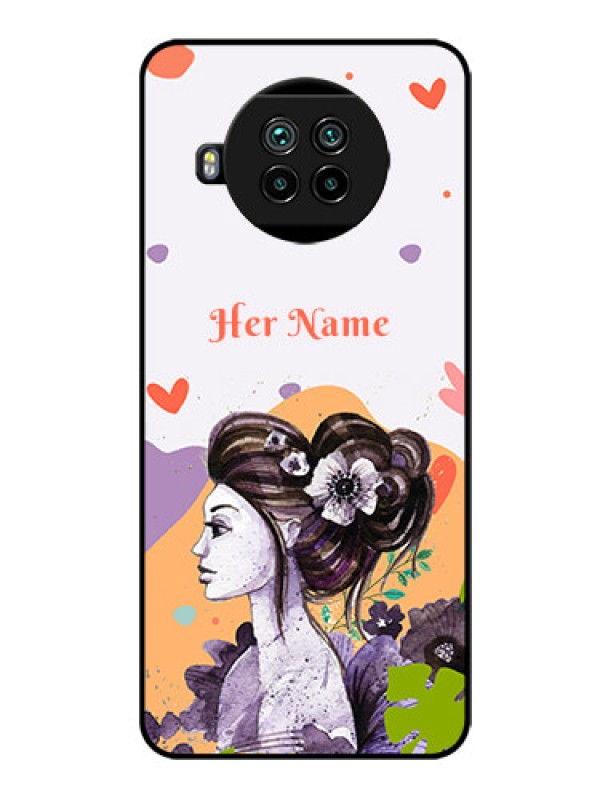 Custom Xiaomi Mi 10I 5G Personalized Glass Phone Case - Woman And Nature Design