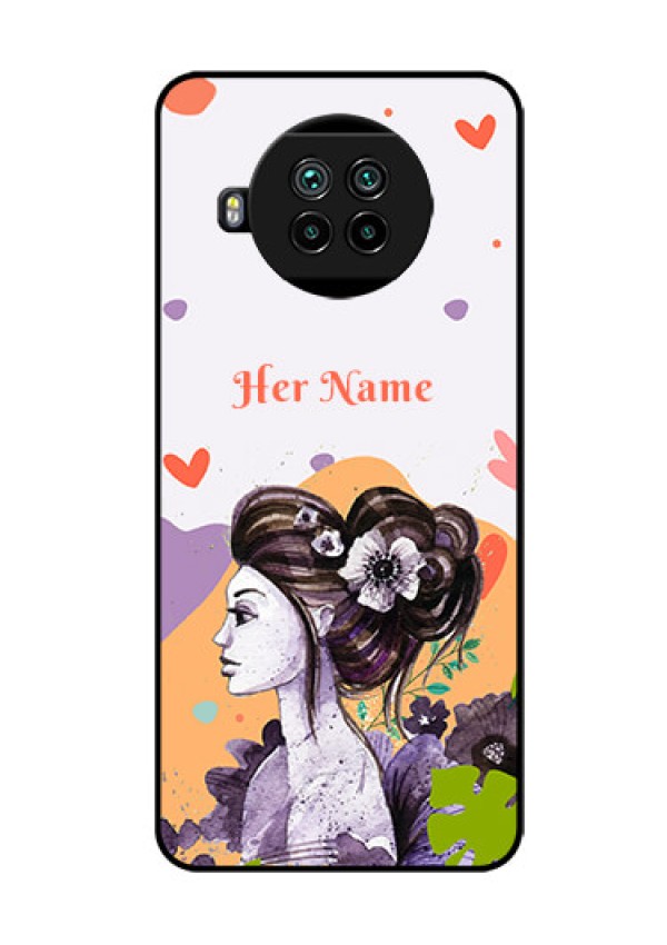 Xiaomi Mi 10I 5G Personalized Glass Phone Case - Woman And Nature Design