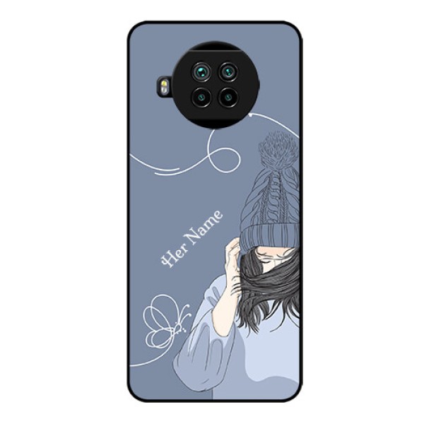 Xiaomi Mi 10I 5G Custom Glass Mobile Case - Girl in winter outfit Design