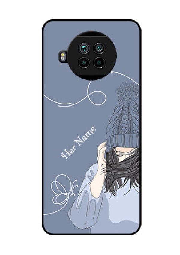 Xiaomi Mi 10I 5G Custom Glass Mobile Case - Girl in winter outfit Design