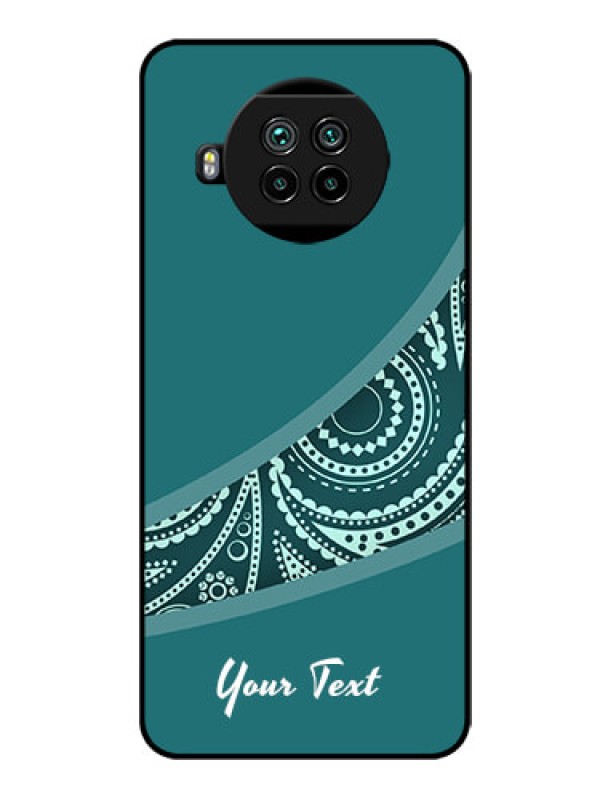 Custom Xiaomi Mi 10I 5G Photo Printing on Glass Case - semi visible floral Design