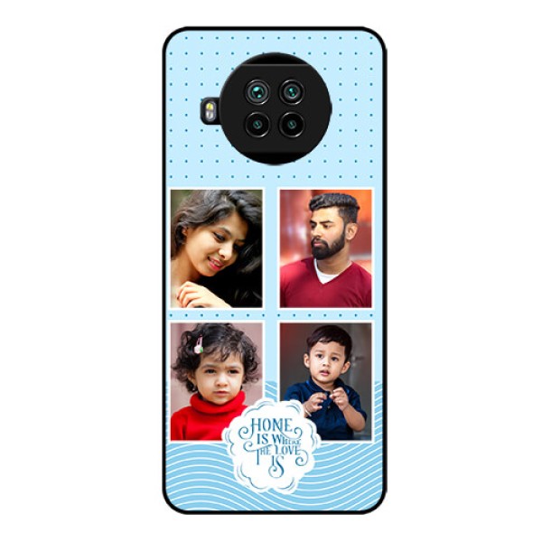 Xiaomi Mi 10I 5G Custom Glass Phone Case - Cute love quote with 4 pic upload Design Xiaomi Mi 10I 5G Custom Glass Phone Case - Cute love quote with 4 pic upload Design