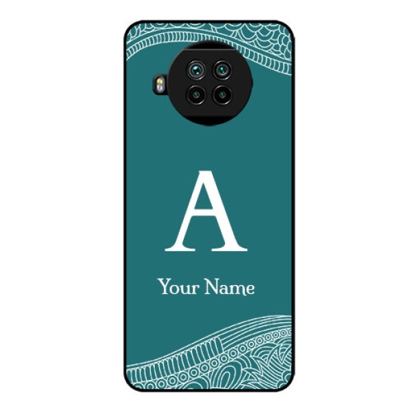Xiaomi Mi 10I 5G Personalized Glass Phone Case - line art pattern with custom name Design Xiaomi Mi 10I 5G Personalized Glass Phone Case - line art pattern with custom name Design