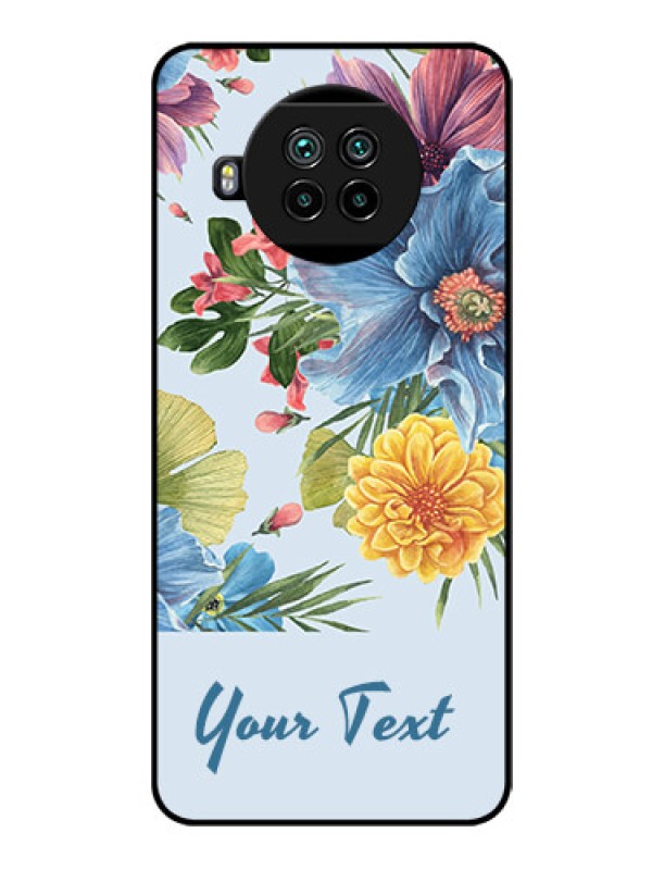 Custom Xiaomi Mi 10I 5G Custom Glass Mobile Case - Stunning Watercolored Flowers Painting Design