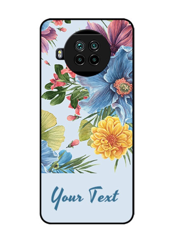 Xiaomi Mi 10I 5G Custom Glass Mobile Case - Stunning Watercolored Flowers Painting Design