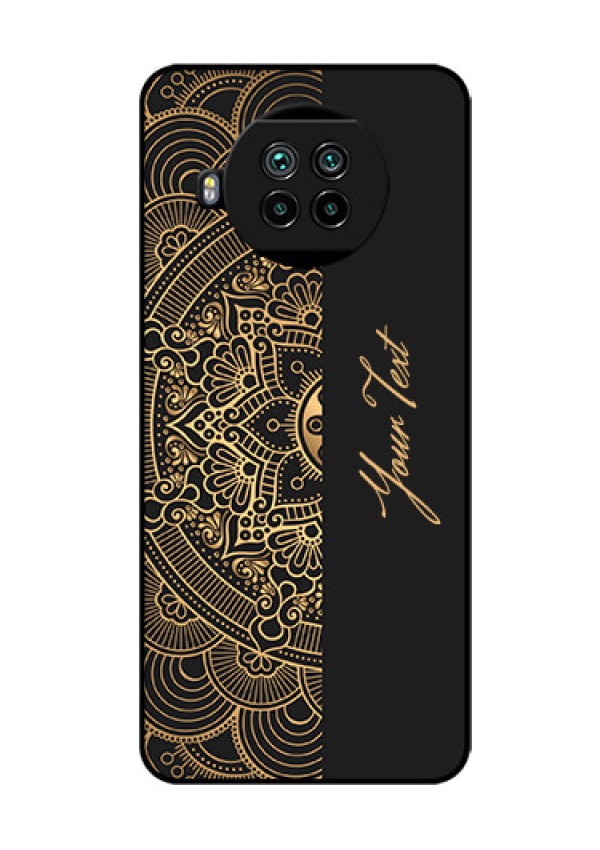 Xiaomi Mi 10I 5G Photo Printing on Glass Case - Mandala art with custom text Design