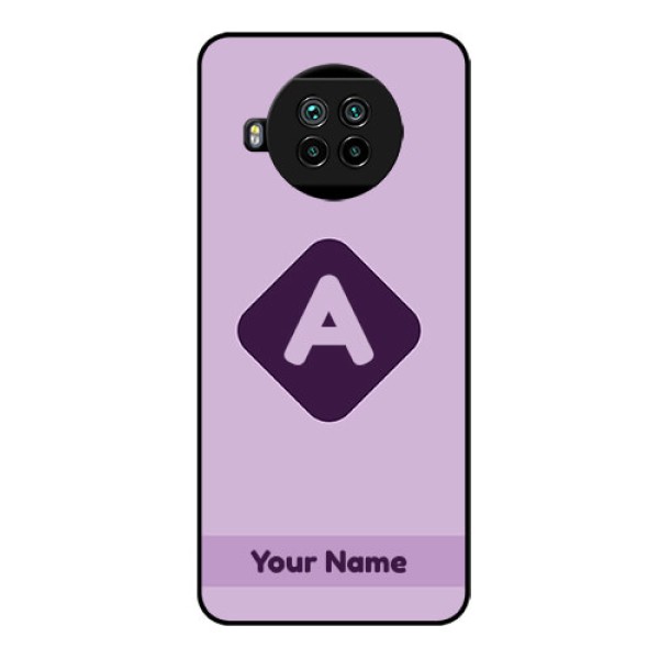 Xiaomi Mi 10I 5G Custom Glass Mobile Case - Custom Letter in curved badge Design Xiaomi Mi 10I 5G Custom Glass Mobile Case - Custom Letter in curved badge Design