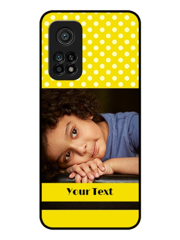 Custom Mi 10T Pro Custom Glass Phone Case - Bright Yellow Case Design
