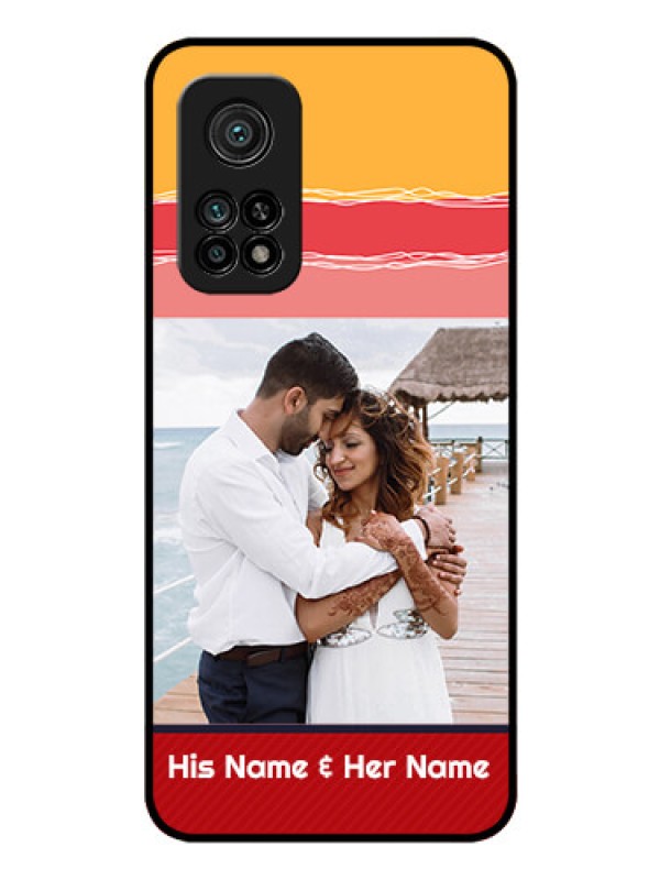 Custom Mi 10T Pro Custom Glass Mobile Case - Colorful Case Design