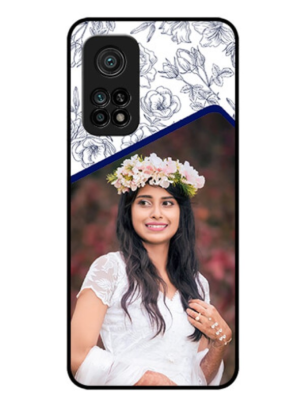 Custom Mi 10T Pro Personalized Glass Phone Case - Premium Floral Design