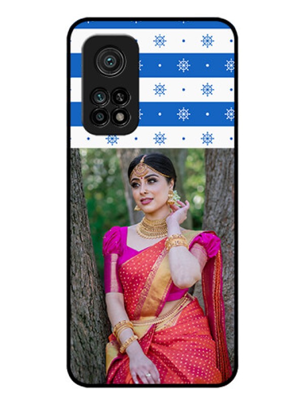 Custom Mi 10T Pro Photo Printing on Glass Case - Snow Pattern Design