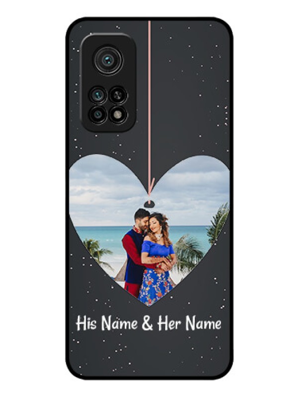 Custom Mi 10T Pro Custom Glass Phone Case - Hanging Heart Design