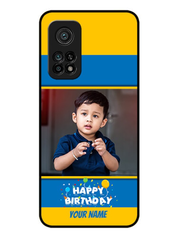 Custom Mi 10T Custom Glass Mobile Case - Birthday Wishes Design