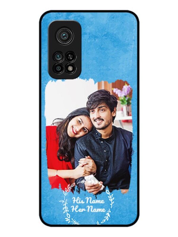 Custom Xiaomi Mi 10T Custom Glass Phone Case - Blue Color Vintage Design