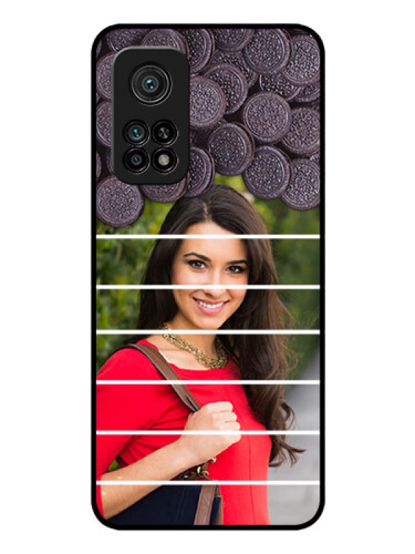 Custom Mi 10T Custom Glass Phone Case - with Oreo Biscuit Design