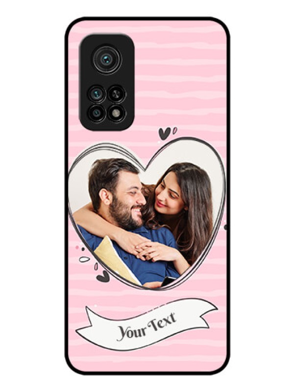 Custom Mi 10T Custom Glass Phone Case - Vintage Heart Design